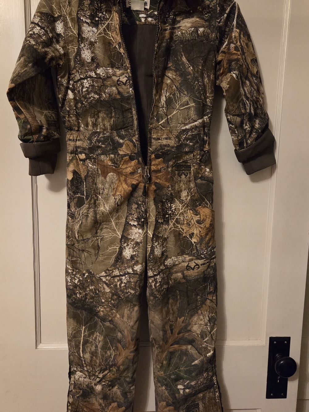 Magellan Outdoors Kids Realtree Camo Utility Coverall Jacket - Green/Brown Camo